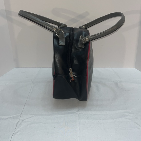 Vintage Y2K Rare Silver Star Black and Gray Bowling bag Purse - Picture 3 of 11